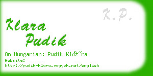 klara pudik business card